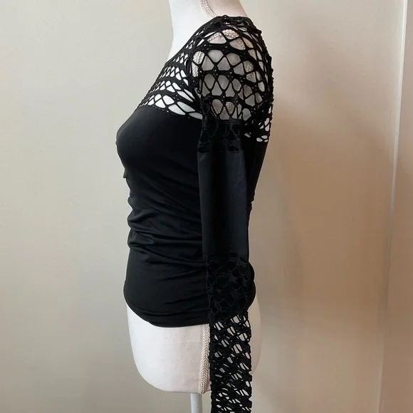 VENUS Black Ruched Cut Out Bodysuit - Picture 3 of 9